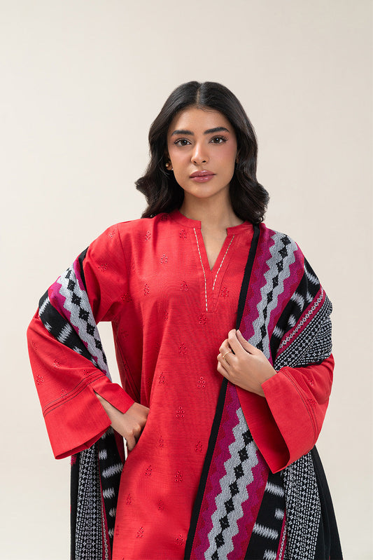 2 PIECE EMBROIDERED KHADDAR SUIT (PRET)