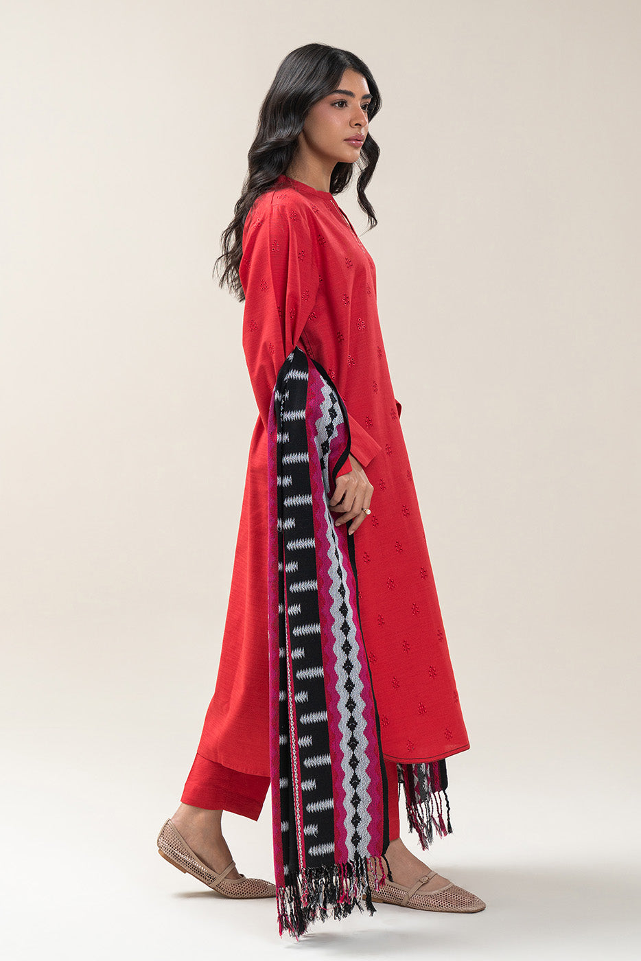 2 PIECE EMBROIDERED KHADDAR SUIT (PRET)