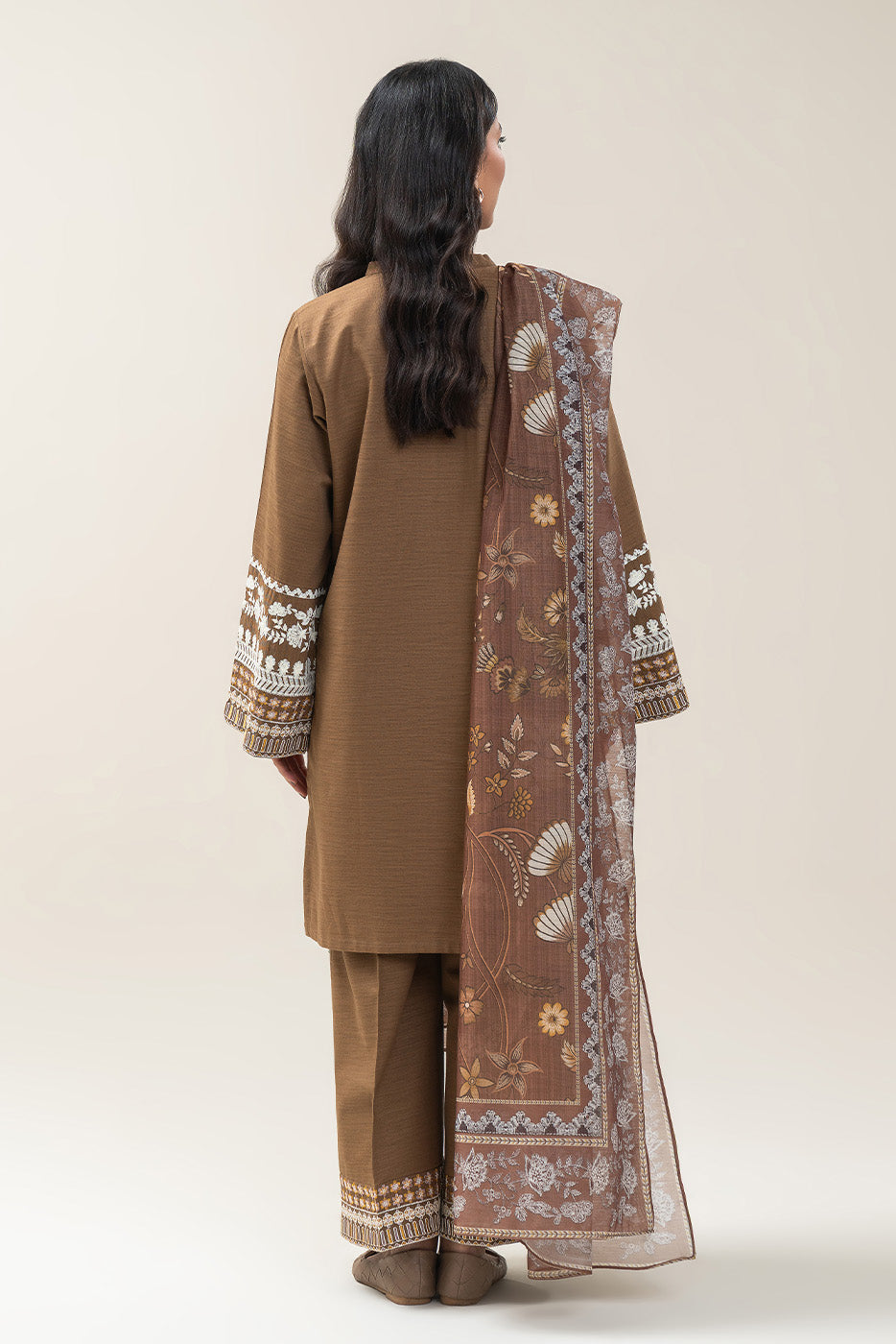2 PIECE EMBROIDERED SLUB KHADDAR SUIT (PRET)