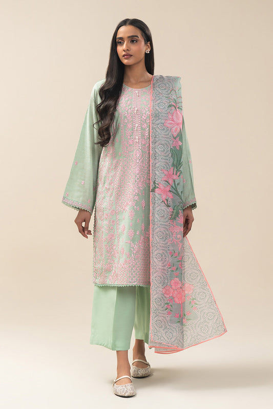 2 PIECE EMBROIDERED GOLD ZARI SUIT (PRET)