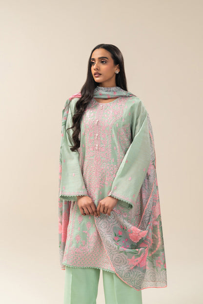 2 PIECE EMBROIDERED GOLD ZARI SUIT (PRET)