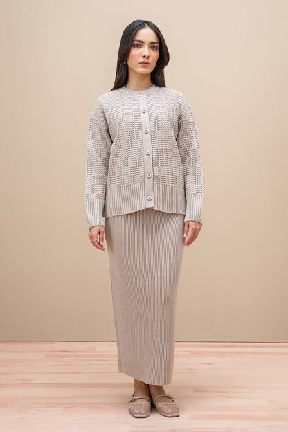 RIBBED-KNIT SKIRT