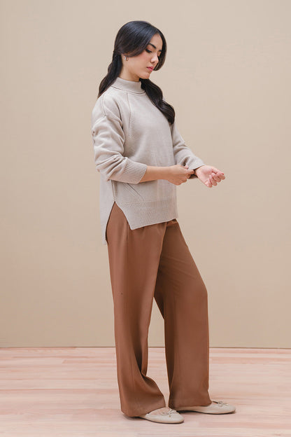 DROP NEEDLE MOCK NECK PULLOVER
