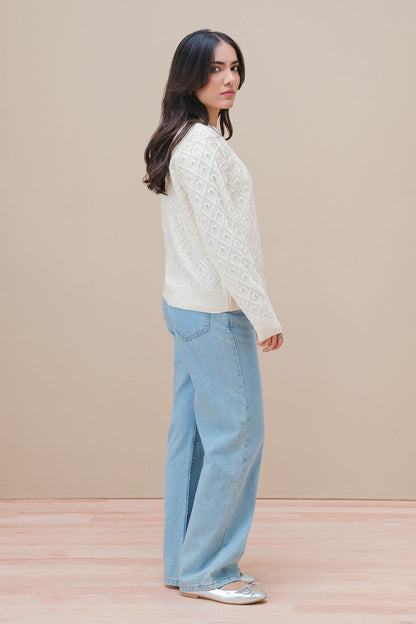 CREW NECK SLIM FIT CARDIGAN