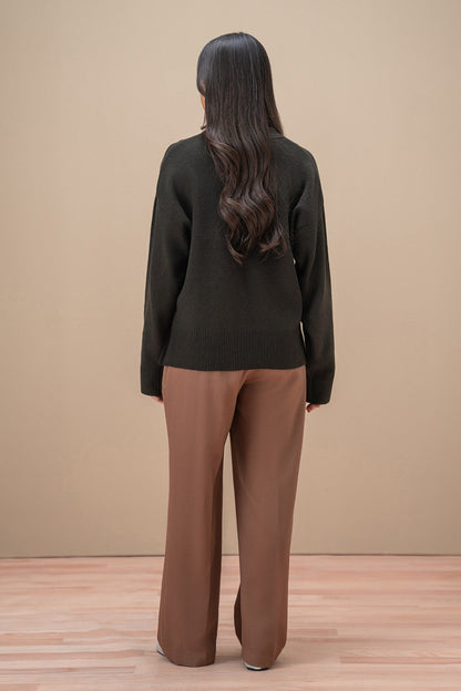 SIDE SLIT V-NECK CARDIGAN