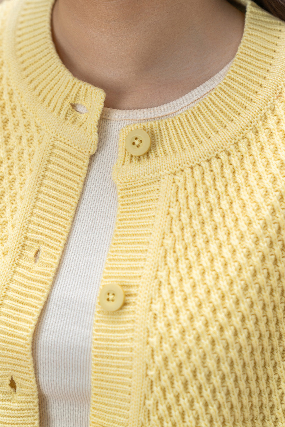 CREW NECK CARDIGAN