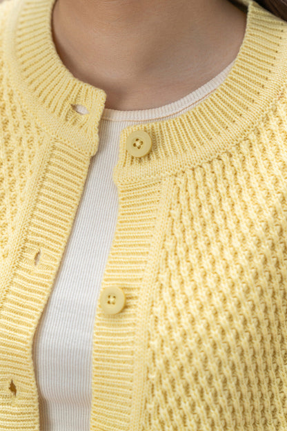 CREW NECK CARDIGAN