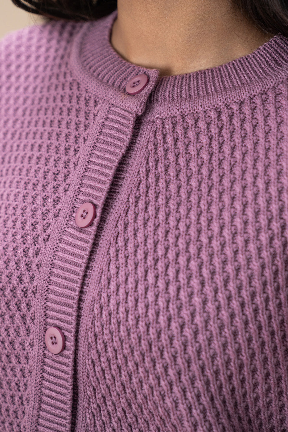CREW NECK CARDIGAN