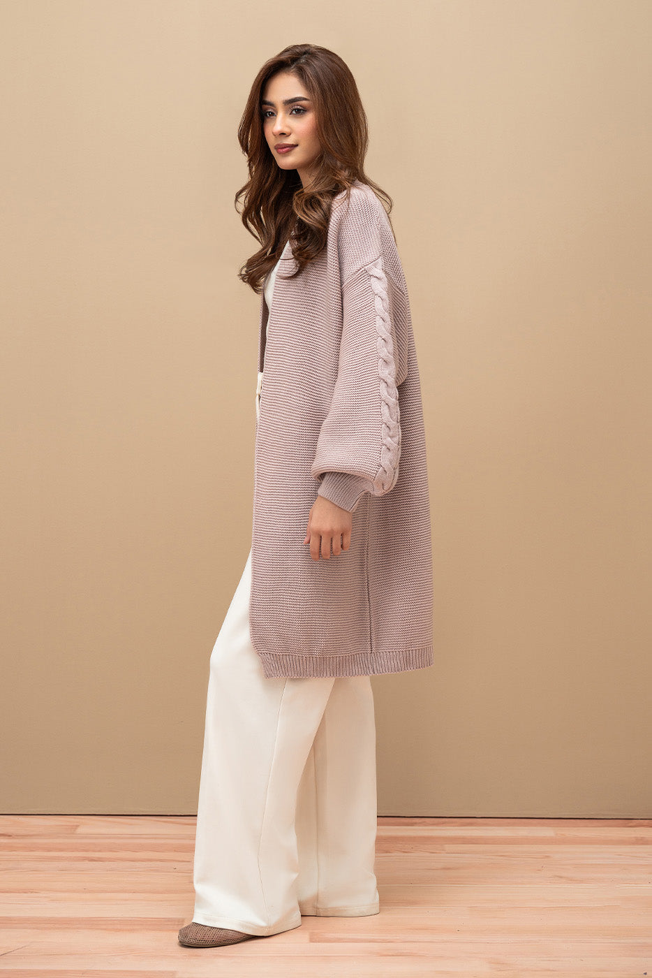 CABLE KNIT SHRUG