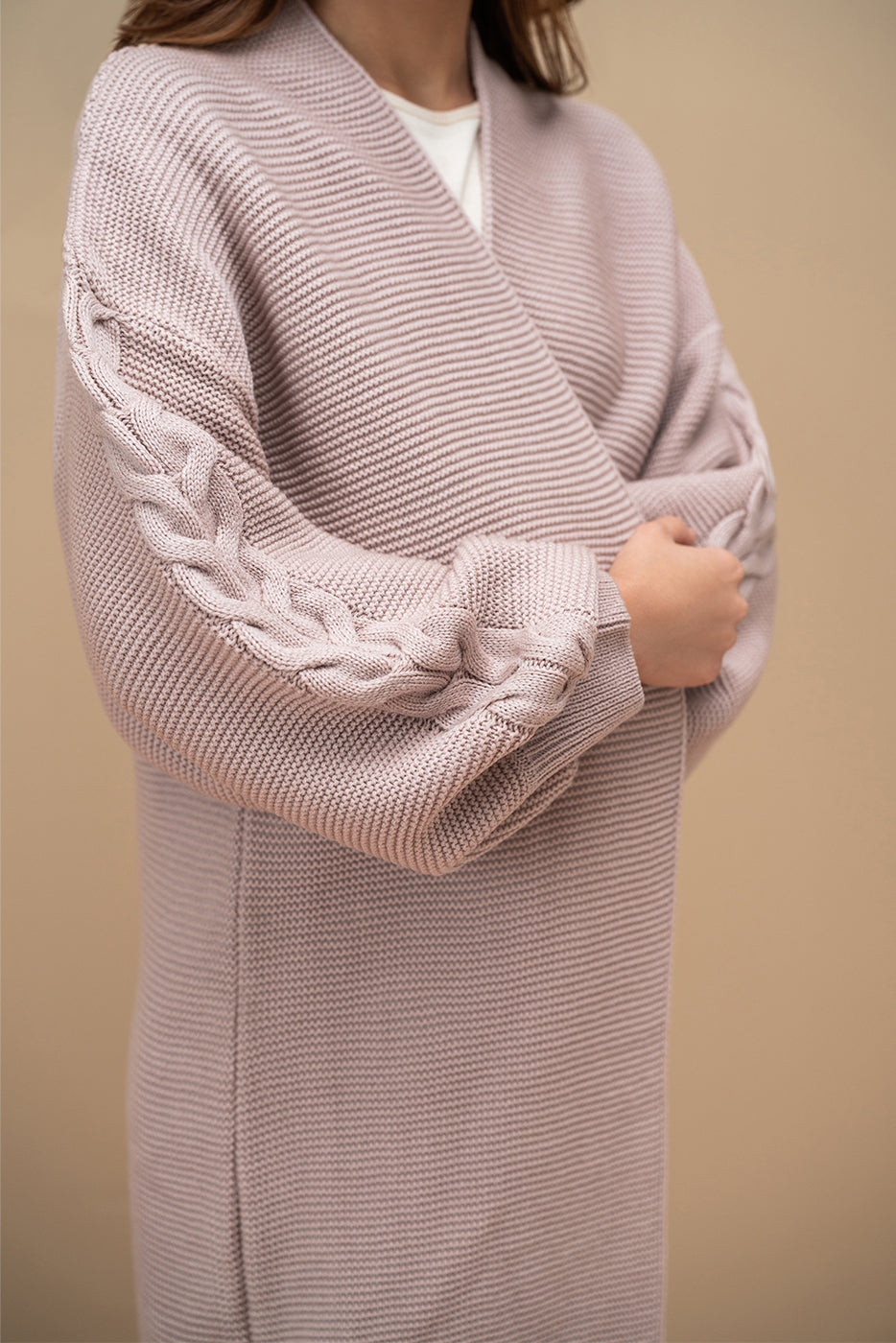 CABLE KNIT SHRUG