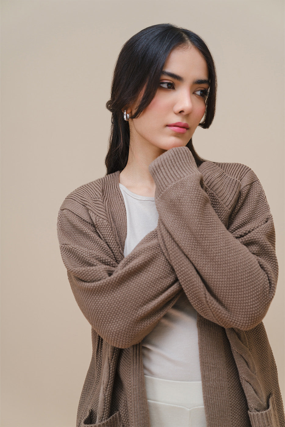 CABLE-KNIT SHRUG