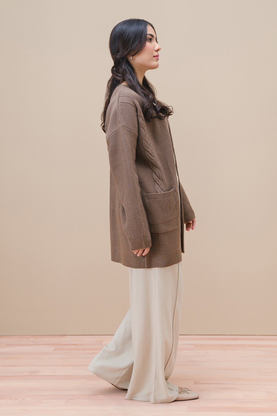 CABLE-KNIT SHRUG