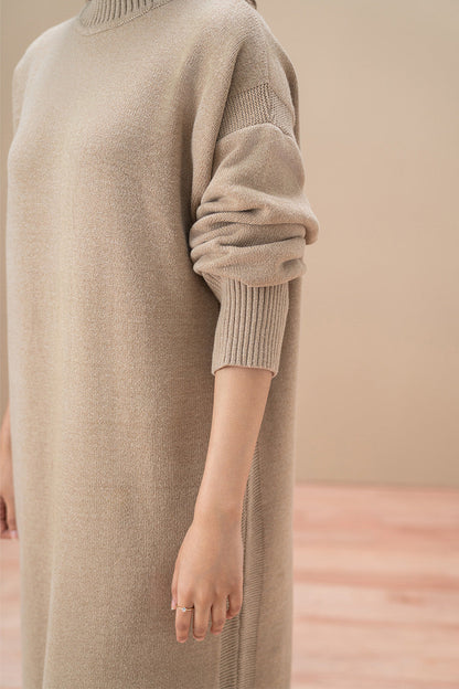 MOCK NECK DRESS LONG DRESS