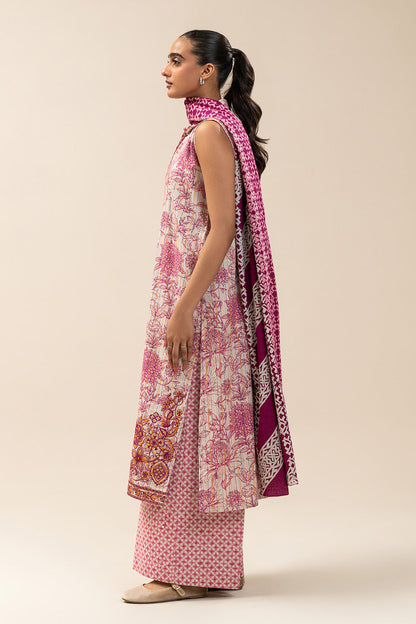 3 PIECE EMBROIDERED KHADDI JQ SUIT-BLUSH GRACE (UNSTITCHED)