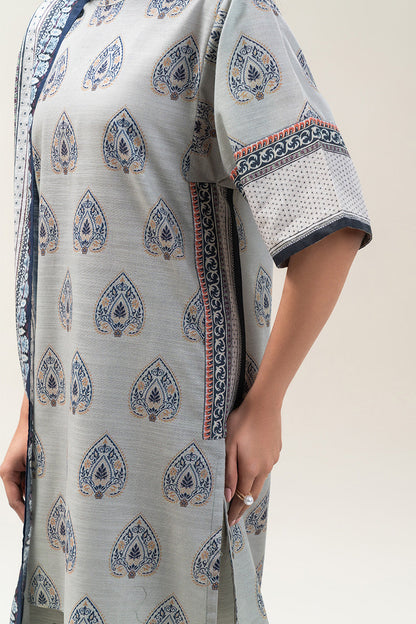 3 PIECE PRINTED SLUB KHADDAR SUIT-SAPPHIRE WHISPER (UNSTITCHED)