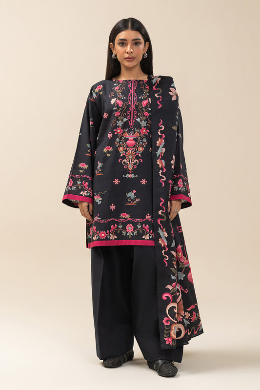 2 PIECE PRINTED SLUB KHADDAR SUIT-ORIENTALIST DREAM (UNSTITCHED)