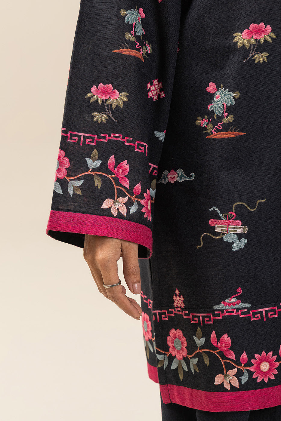 2 PIECE PRINTED SLUB KHADDAR SUIT-ORIENTALIST DREAM (UNSTITCHED)
