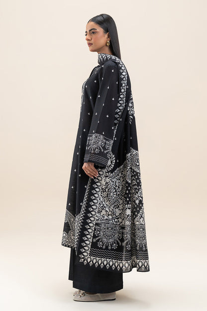 3 PIECE PRINTED SLUB KHADDAR SUIT-JADE DUSK