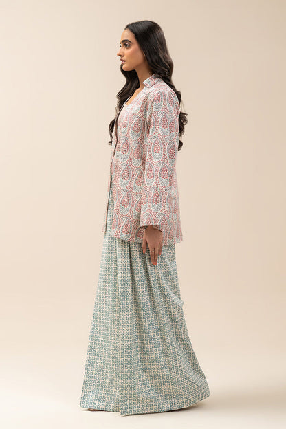 2 PIECE PRINTED CAMBRIC SUIT-PASTEL GLITCH (UNSTITCHED)