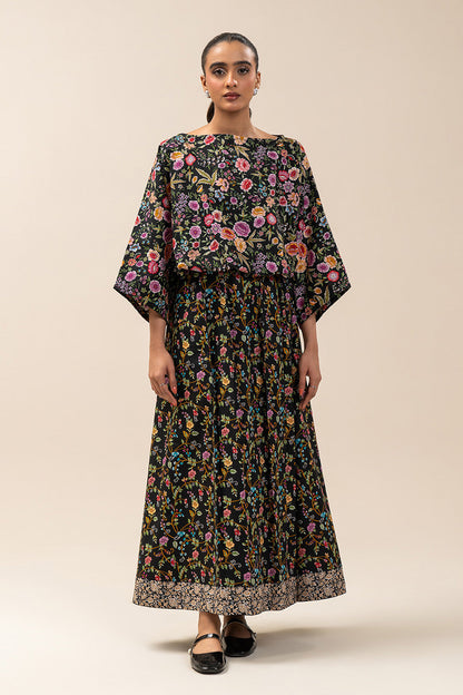 2 PIECE PRINTED CAMBRIC SUIT-ONYX GLOOM (UNSTITCHED)