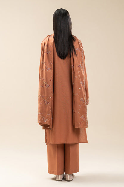 3 PIECE EMBROIDERED KHADDAR SUIT-RUSTIC MUSE (UNSTITCHED)