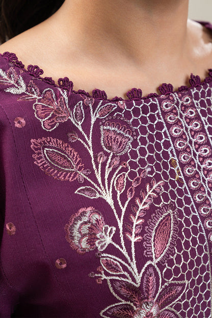 3 PIECE EMBROIDERED SLUB KHADDAR SUIT-SPRING TALES