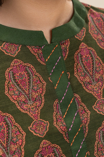 3 PIECE EMBROIDERED SLUB KHADDAR SUIT-BASIL VERVE (UNSTITCHED)