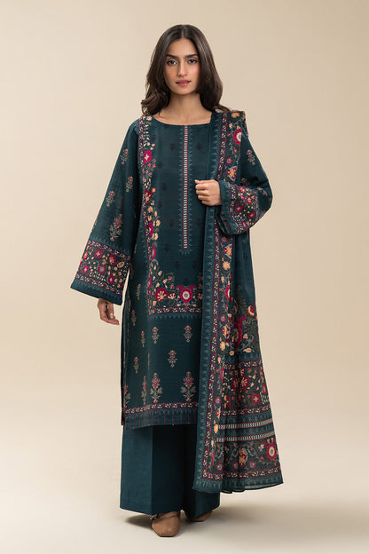 3 PIECE PRINTED SLUB KHADDAR SUIT-AEGEAN CHARM (UNSTITCHED)