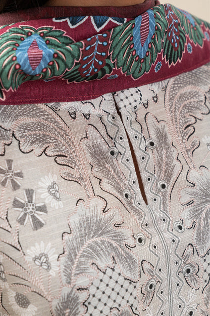3 PIECE PRINTED SLUB KHADDAR SUIT-MAJESTIC ASH (UNSTITCHED)