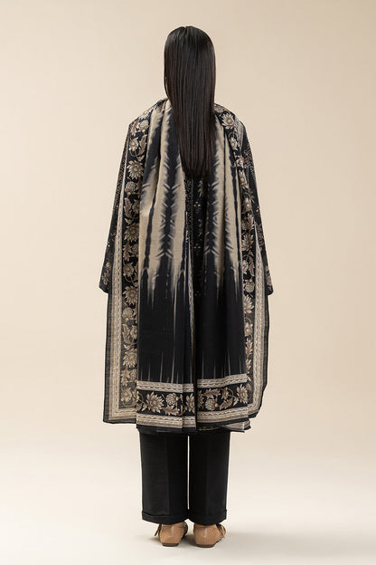 2 PIECE PRINTED SLUB KHADDAR SUIT-RAVEN REEF (UNSTITCHED)