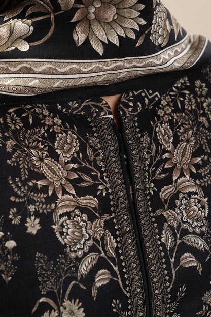 3PIECE PRINTED SLUB KHADDAR SUIT-RAVEN REEF (UNSTITCHED)