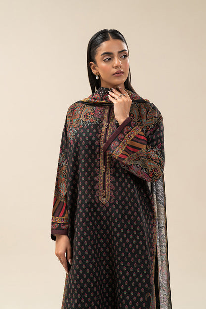 2 PIECE PRINTED SLUB KHADDAR SUIT-ETHNIC PITCH (UNSTITCHED)