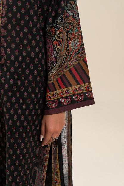 3 PIECE PRINTED SLUB KHADDAR SUIT-ETHNIC PITCH (UNSTITCHED)
