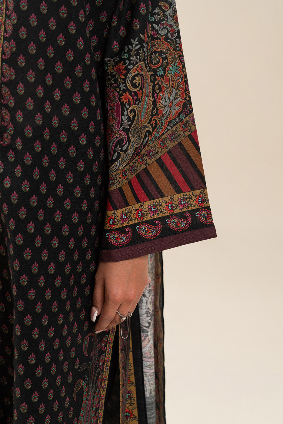 2 PIECE PRINTED SLUB KHADDAR SUIT-ETHNIC PITCH (UNSTITCHED)