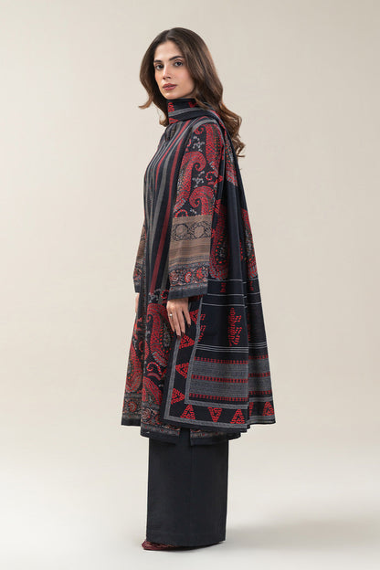 3 PIECE PRINTED SLUB KHADDAR SUIT-MIDNIGHT GLAM (UNSTITCHED)