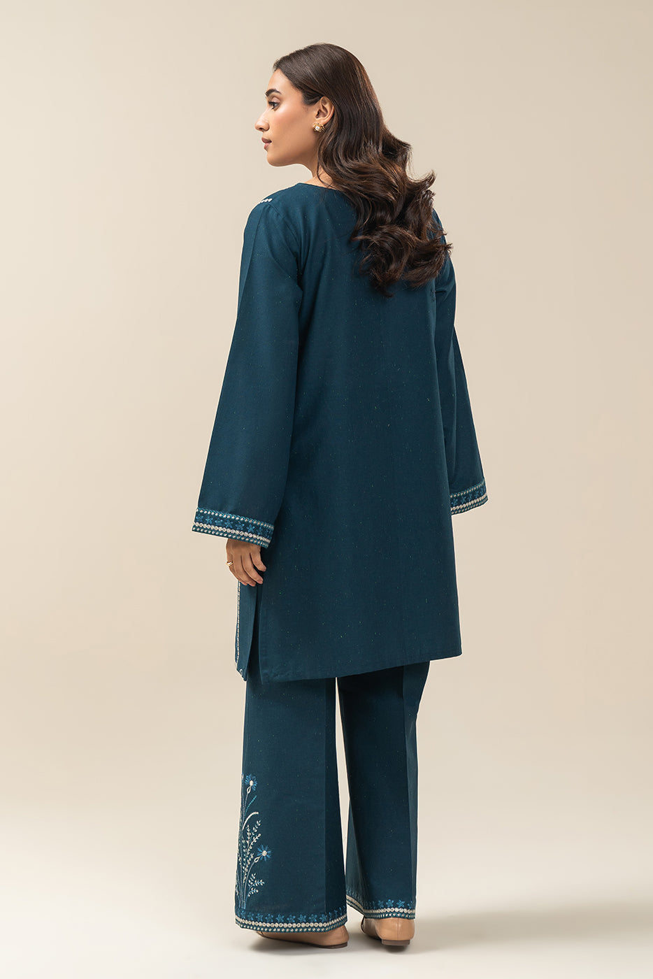 2 PIECE EMBROIDERED MULTI NAPS SUIT-BLUEBELL WHISPER (UNSTITCHED)