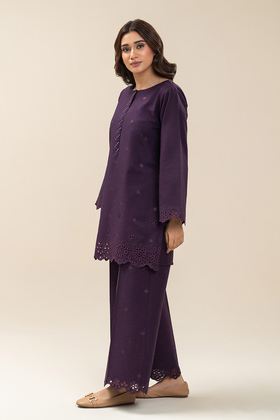 2 PIECE EMBROIDERED MULTI NAPS SUIT-AMETHYST NOIR (UNSTITCHED)