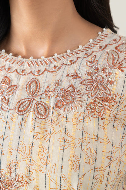 2 PIECE EMBROIDERED KHADDI JQ SUT-PALE IVORY (UNSTITCHED)