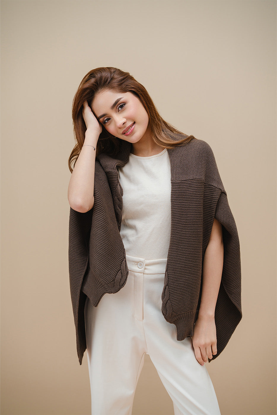 CABLE KNIT SHRUG