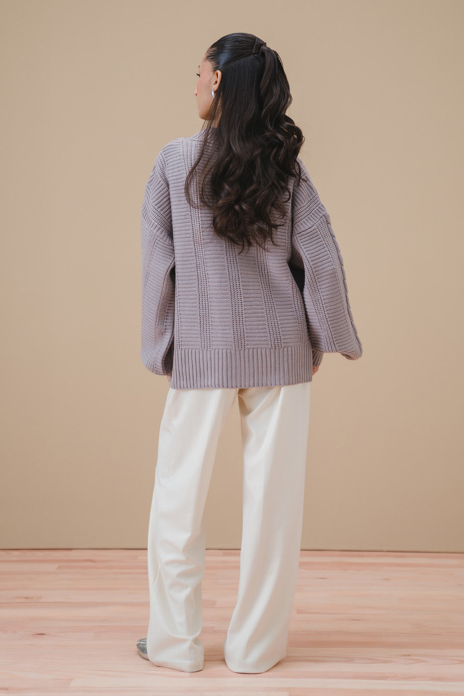 CABLE-KNIT CARDIGAN