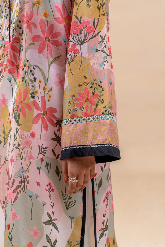 1 PIECE PRINTED LAWN SHIRT-FLORAL MOSAIC (UNSTITCHED)