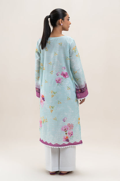 1 PIECE PRINTED LAWN SHIRT-SKY ORCHID (UNSTITCHED)