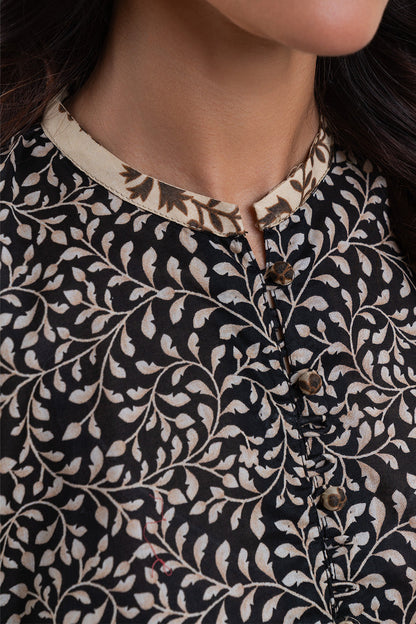2 PIECE PRINTED LAWN SUIT-SABLE ZEST (UNSTITCHED)