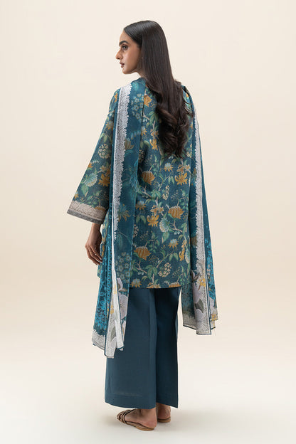 2 PIECE PRINTED LAWN SUIT-MIDNIGHT BLOOM (UNSTITCHED)