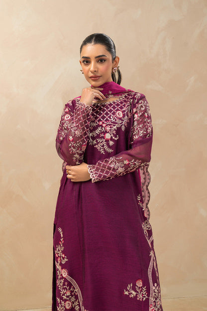 2 PIECE EMBROIDERED ORGANZA SUIT (LUXURY-PRET)