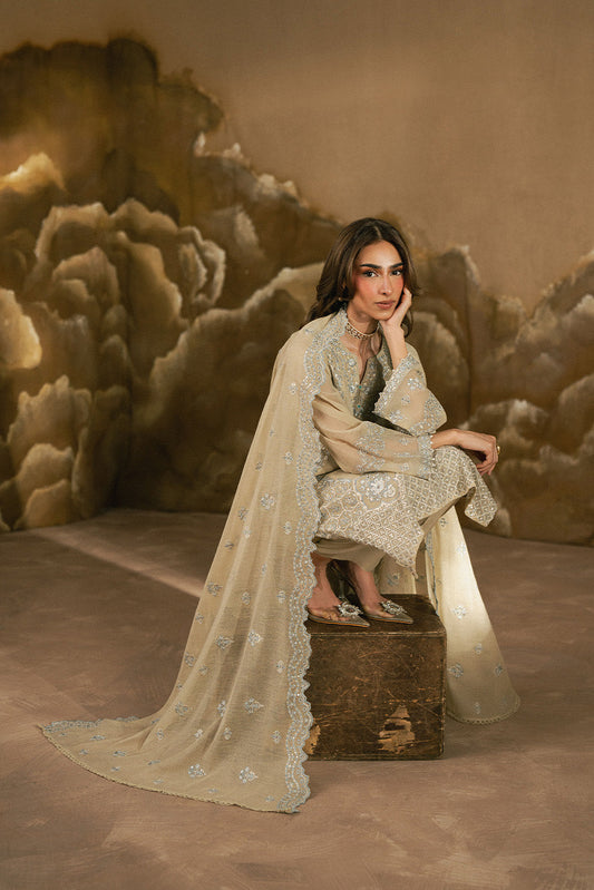 2 PIECE EMBROIDERED COTTON VISCOSE SUIT (LUXURY-PRET)