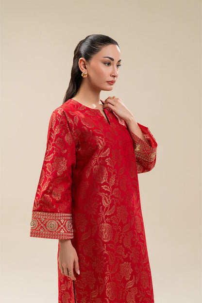 EMBROIDERED DANIER JACQUARD SHIRT (PRET)