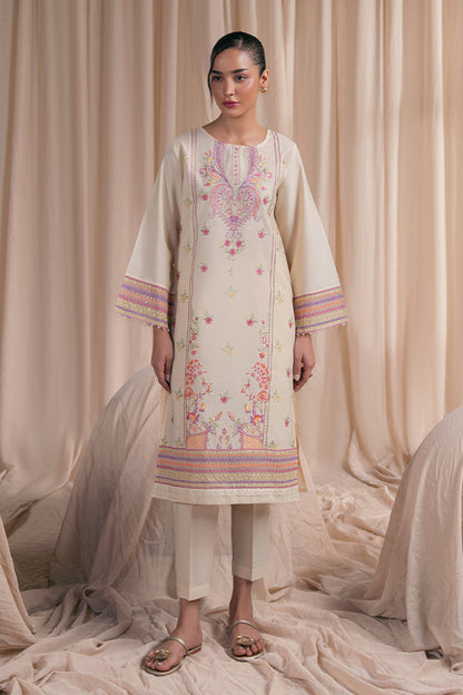 2 PIECE EMBROIDERED SPACE DYED SUIT (PRET)