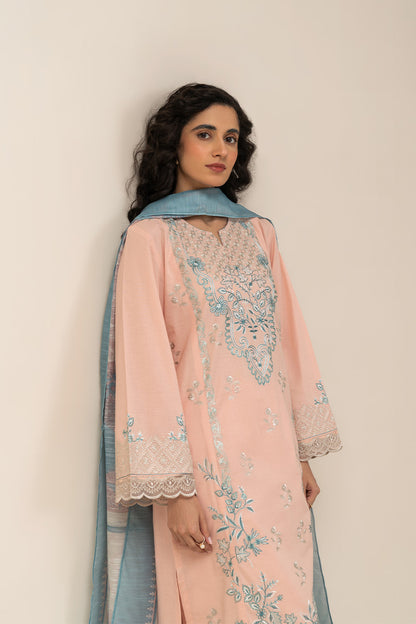 2 PIECE EMBROIDERED LAWN SUIT (PRET)