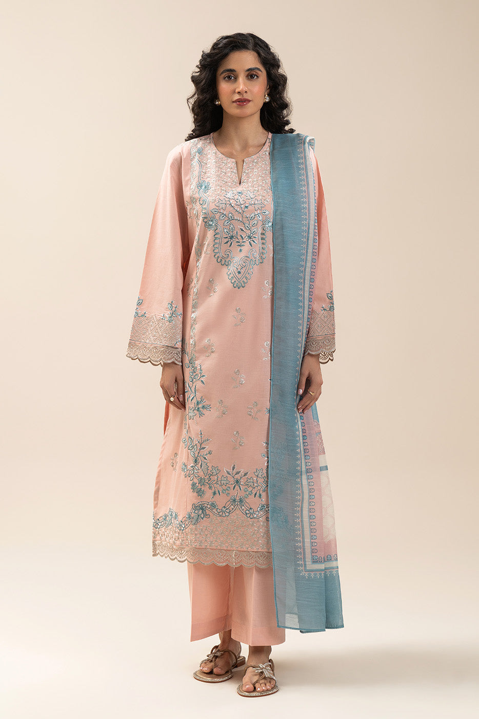 2 PIECE EMBROIDERED LAWN SUIT (PRET)
